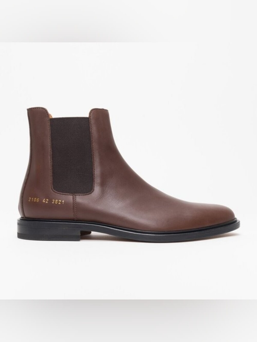 Common Projects Brown Leather Chelsea Boots EU 47 US 14